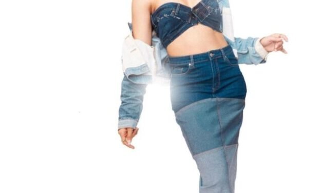 Rashmika Mandanna was seen in a denim dynamite look.