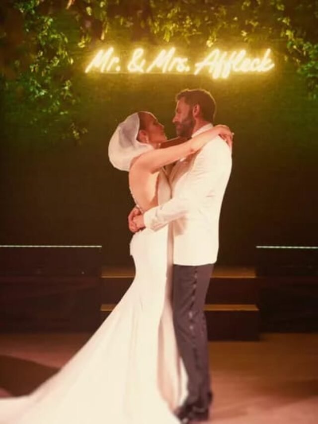 Jennifer Lopez shares photos from her wedding.