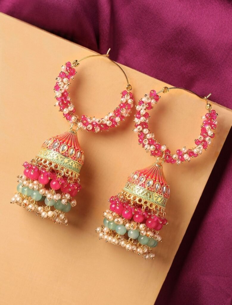 meenakari jhumka