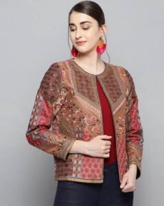 Saree with short jacket 