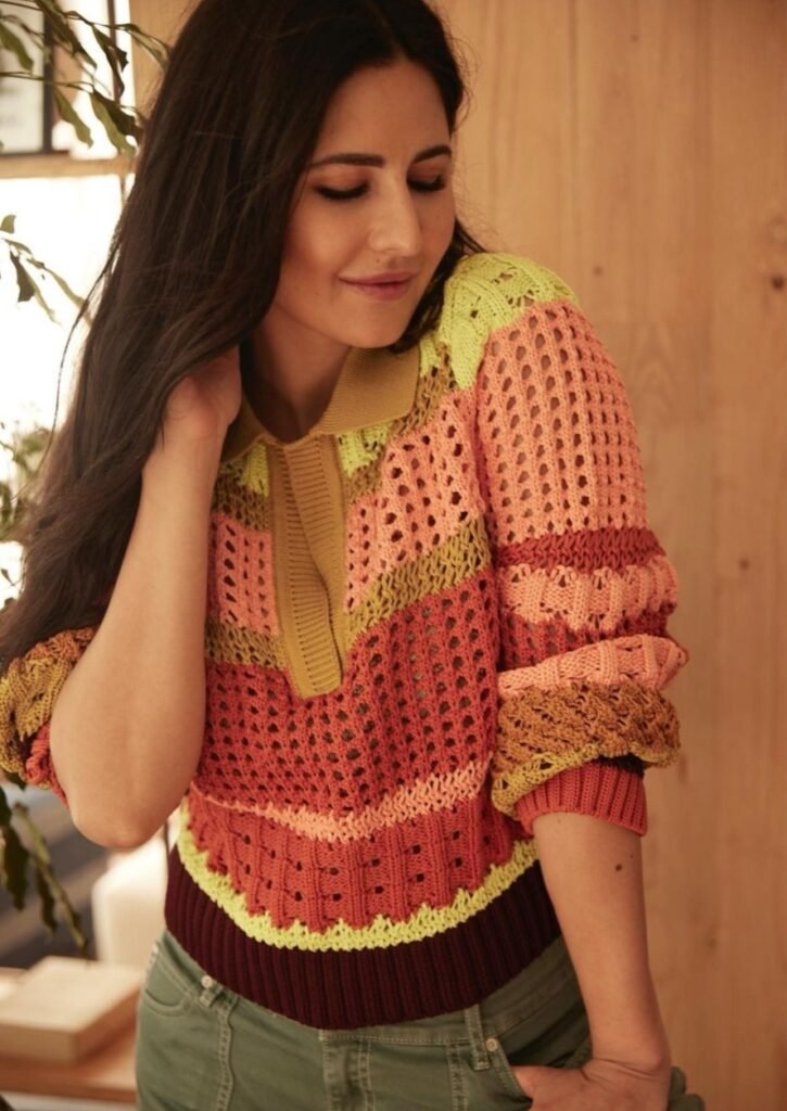 crochet polo pullover
