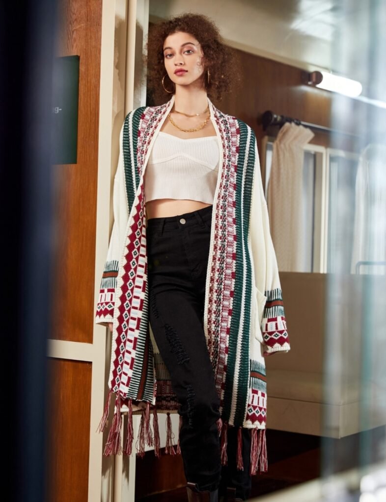 fringe cardigan