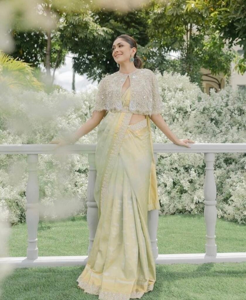 Saree with cape
