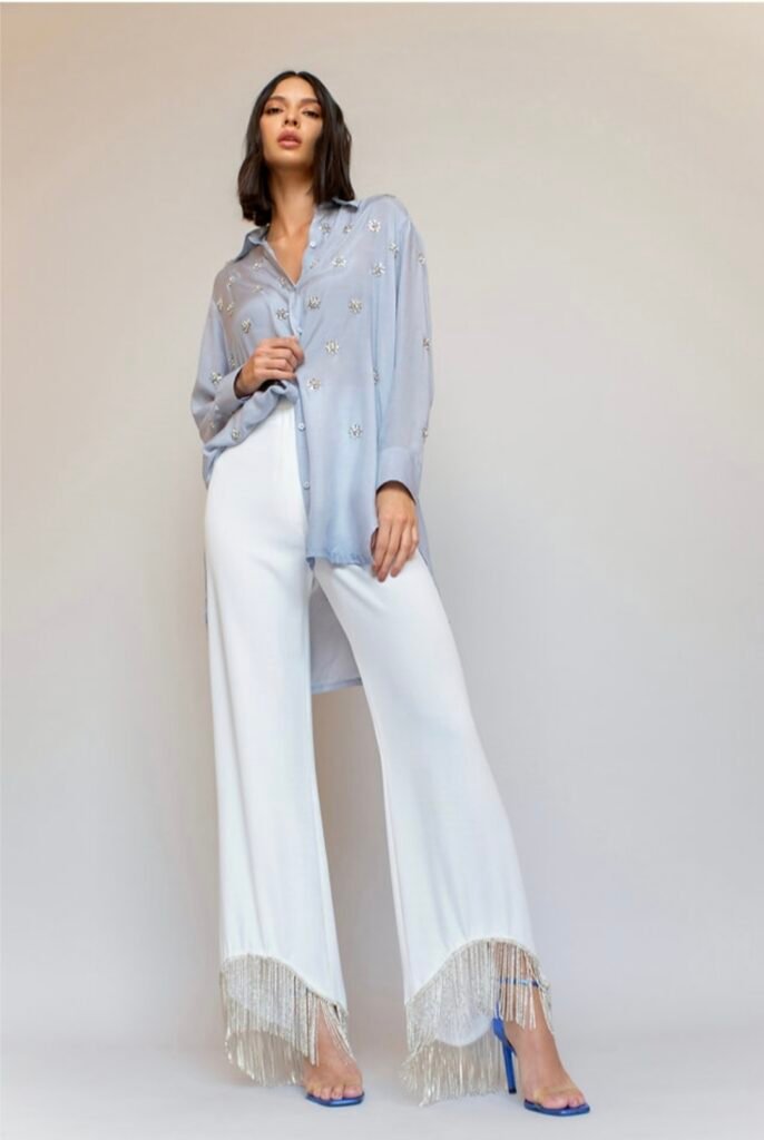 Pants with tassel