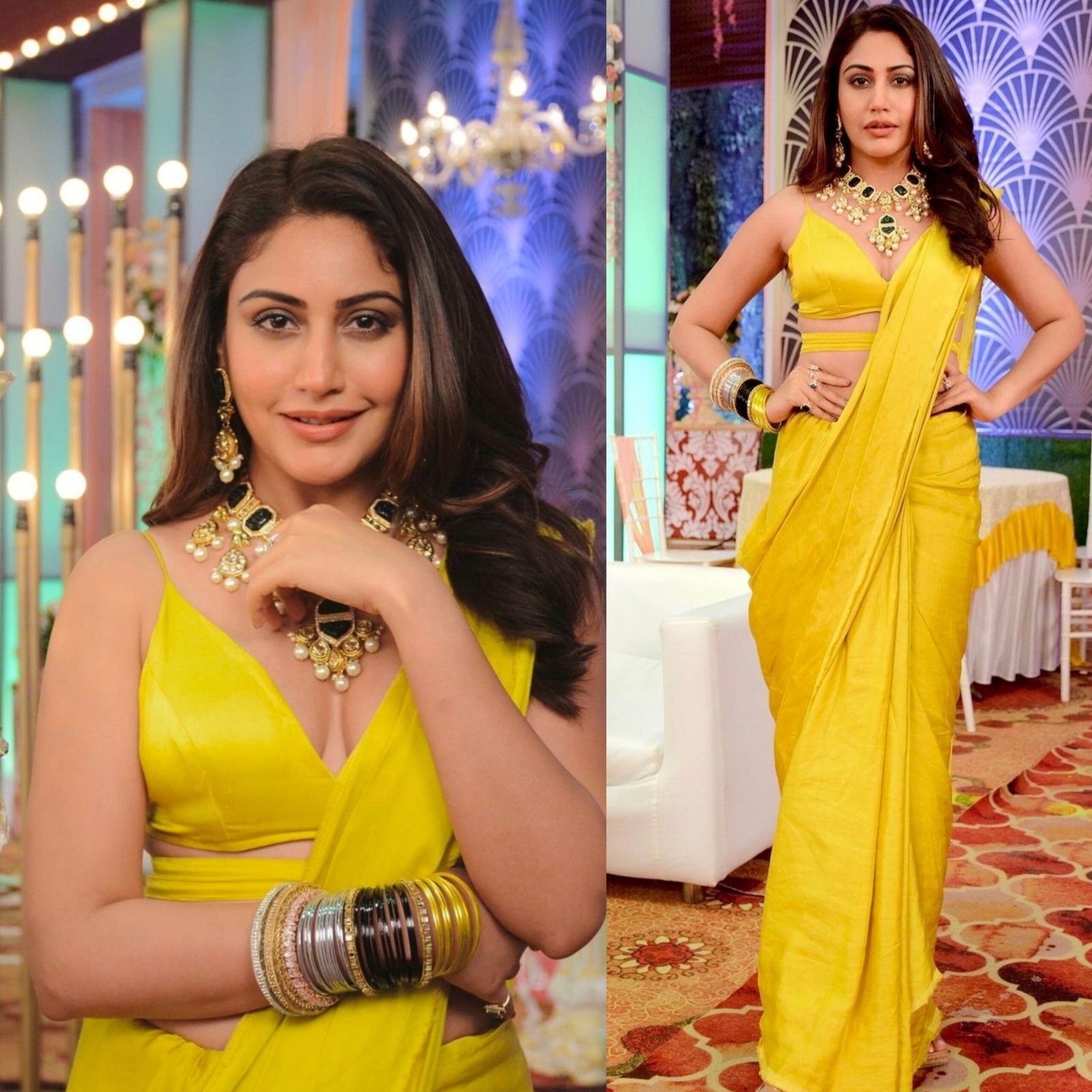 Surabhi Chandana in yellow saree