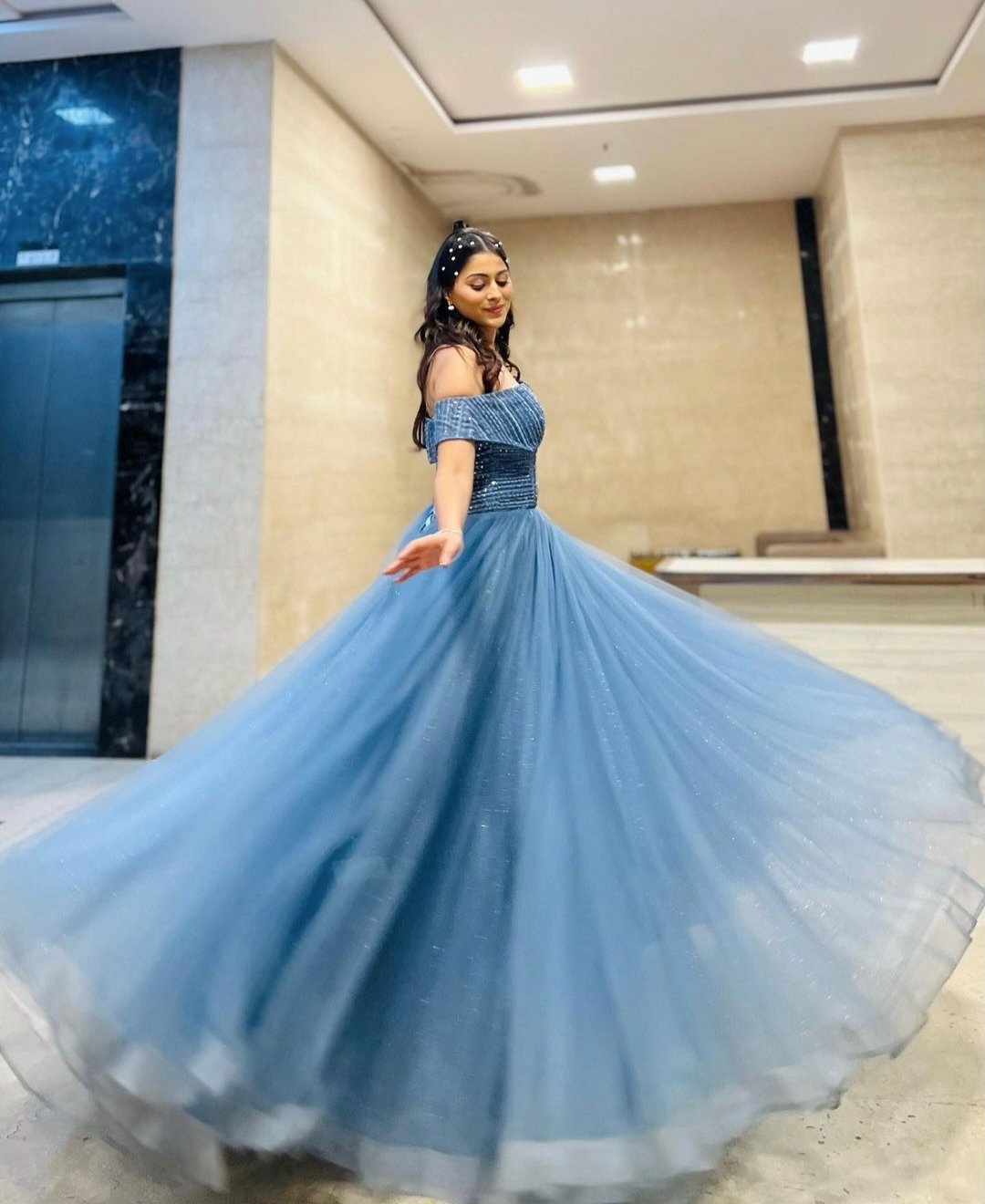 Gown look