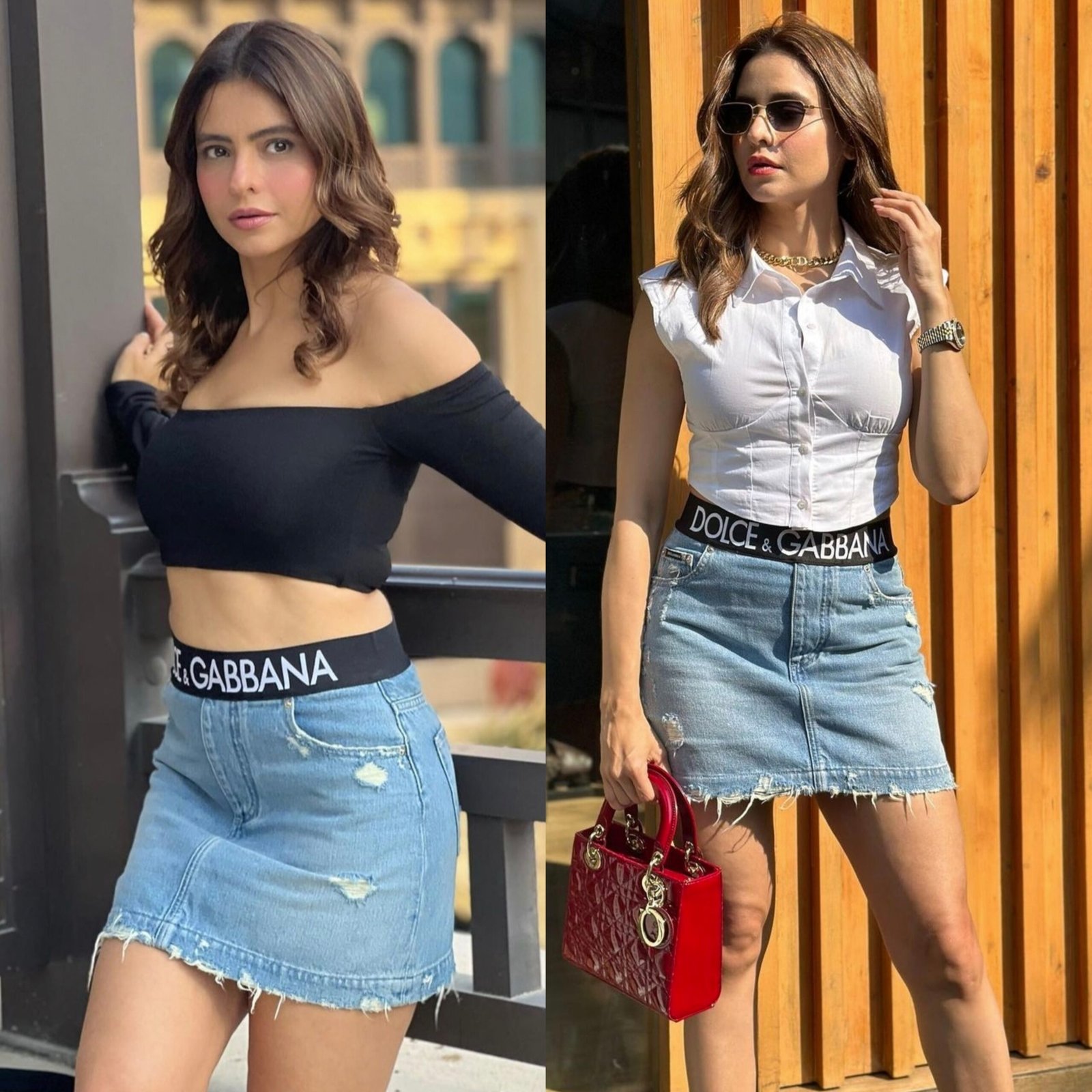 Aamna Sharif in mini skirt