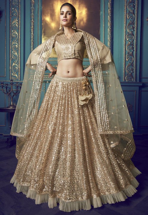 Beige colour dress