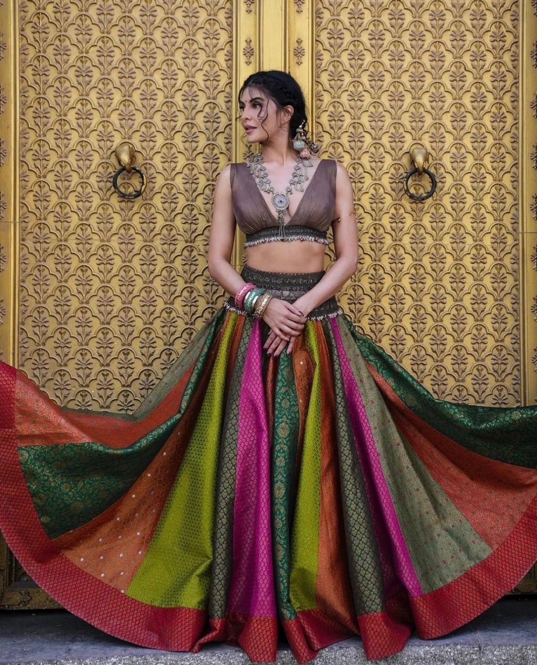 Multi colour lehenga